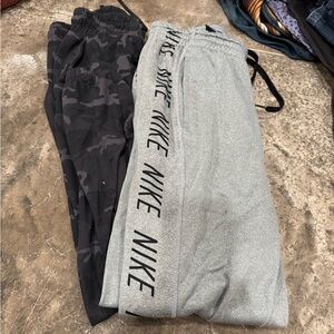 Nike Gray and Black Camo Joggers